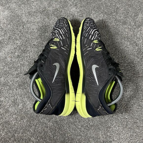 NIKE Free TR Fit 5.0 704695-017 Women's Sz 11 Black Metallic Volt Running Shoes - Picture 8 of 12